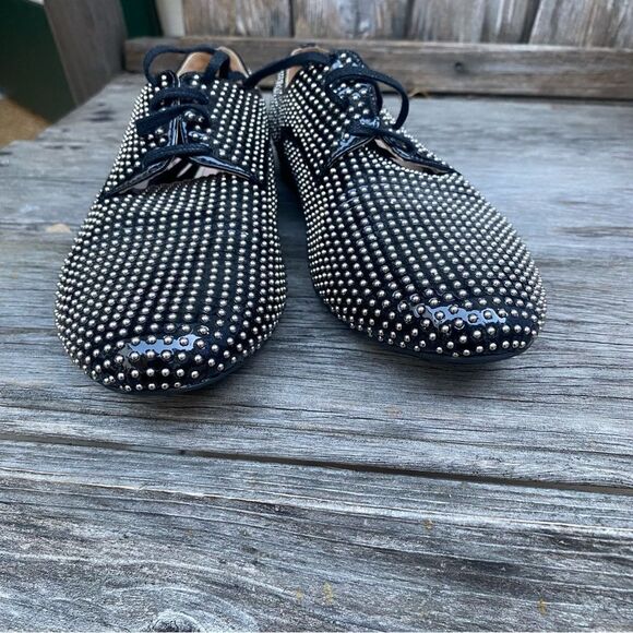 Miu Miu Patent Leather Studded Accents Oxfords Size: 6 | US6, 1T36 - Picture 5 of 11